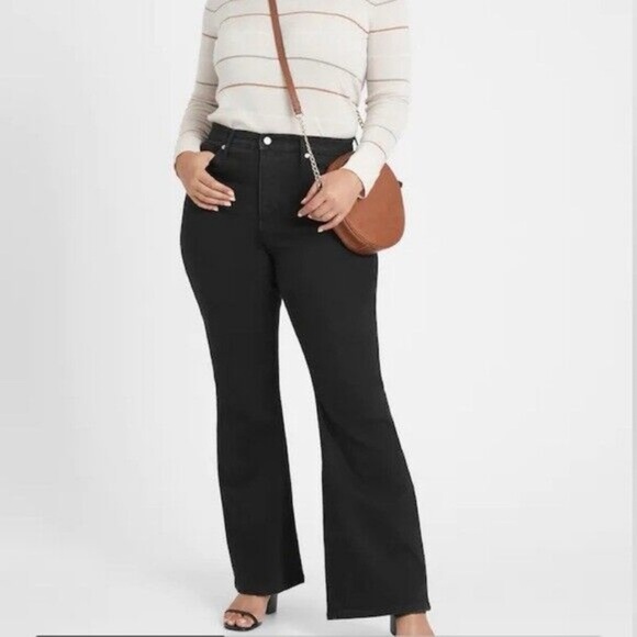 NWT! Banana Republic Dark Wash High Rise Slim Flare Jeans - Size 26/2 🔹 - Picture 4 of 10